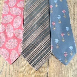 Vintage Tie Lot of 3 John Henry Kenneth Cole JM Collections Timeless Designer FW
